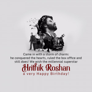 Hrithik Roshan Birthday Poster, Status and Hd Images Download 7 Happy Birthday Hrithik Roshan wishes